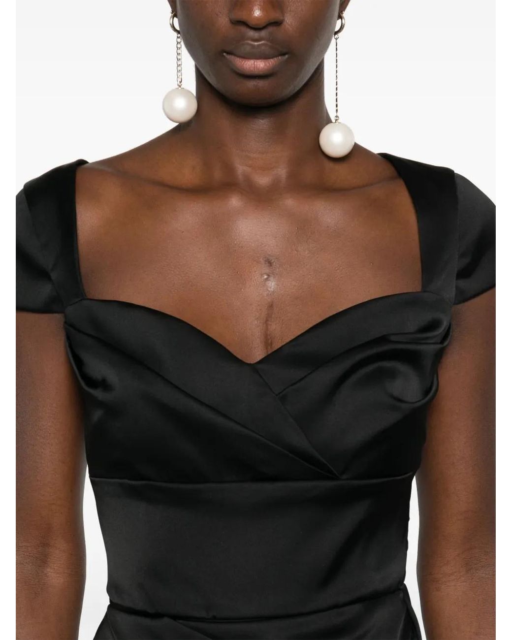 Body Con Escote Corazón Viktor & Rolf de color Black