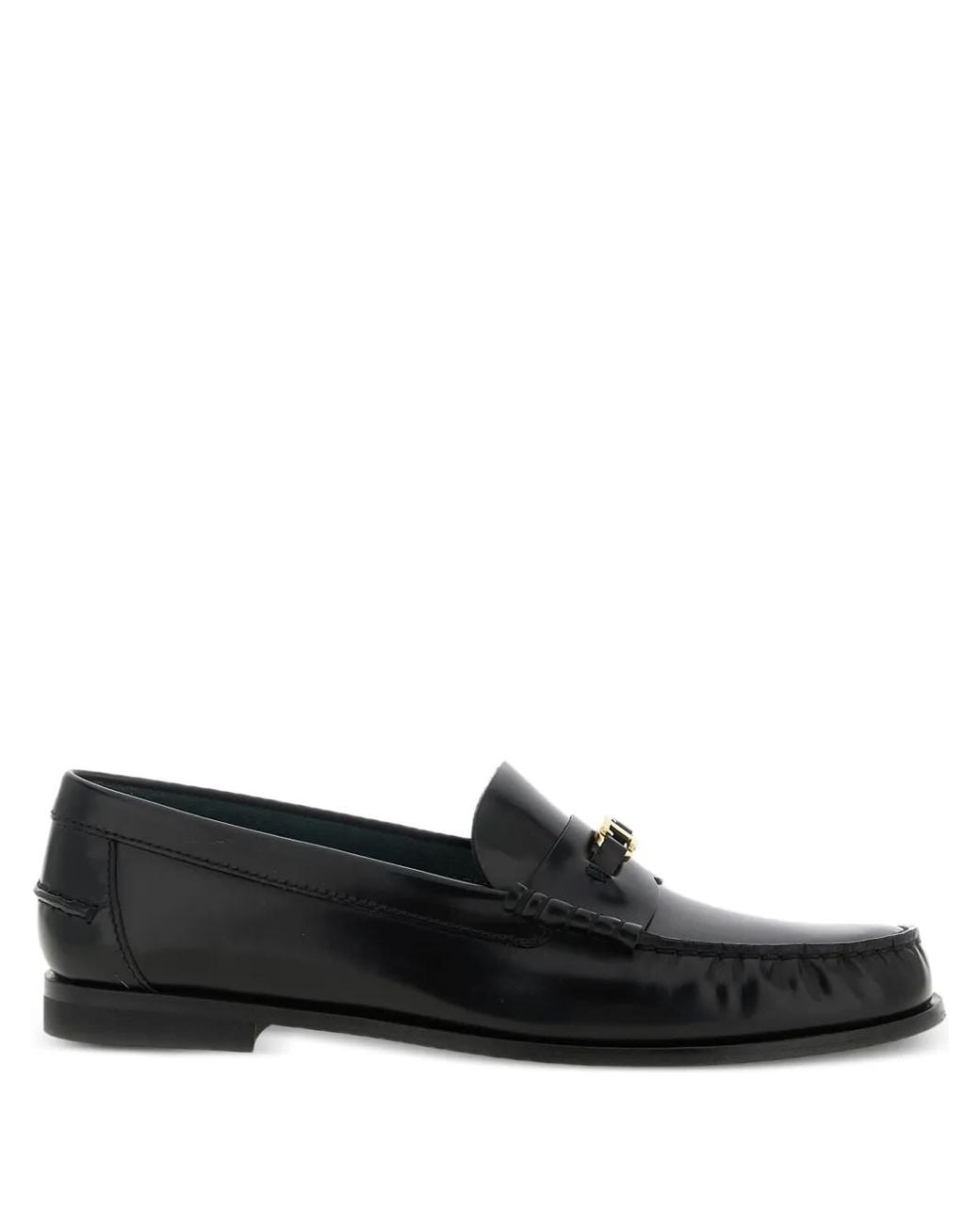 Tod's Black Hardware-Leather Loafers