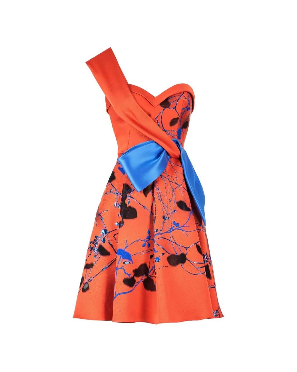 Gemy Maalouf Red Bow-Detail Mini Dress