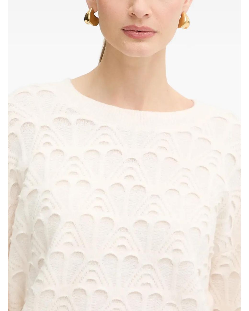Jersey Festoneado Morgan de color White