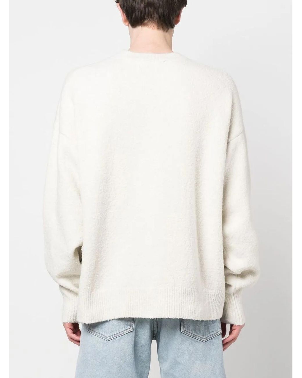 Palm Angels White I Love Pa Knitted Jumper for men