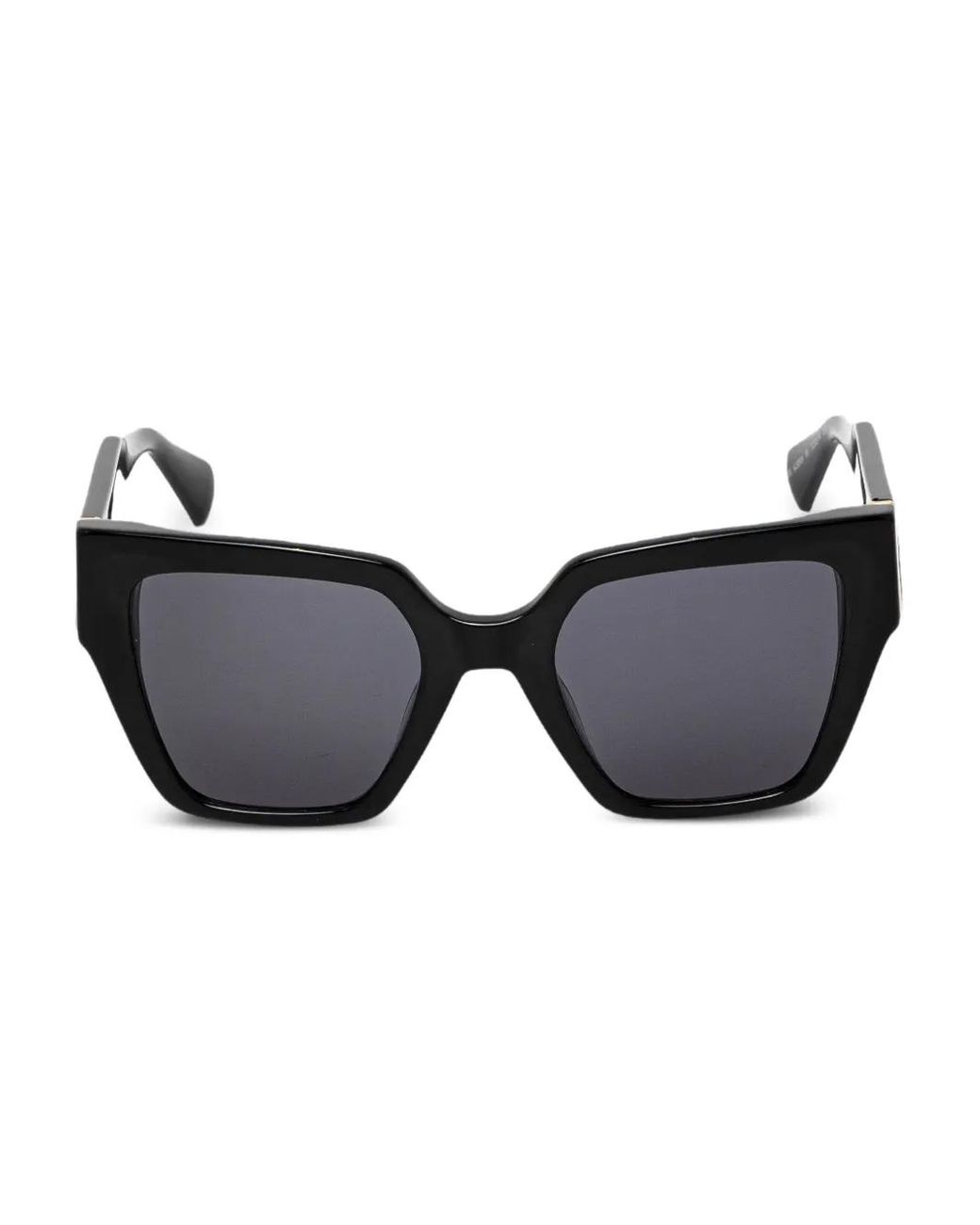 AllSaints Black Geometric-Frame Sunglasses
