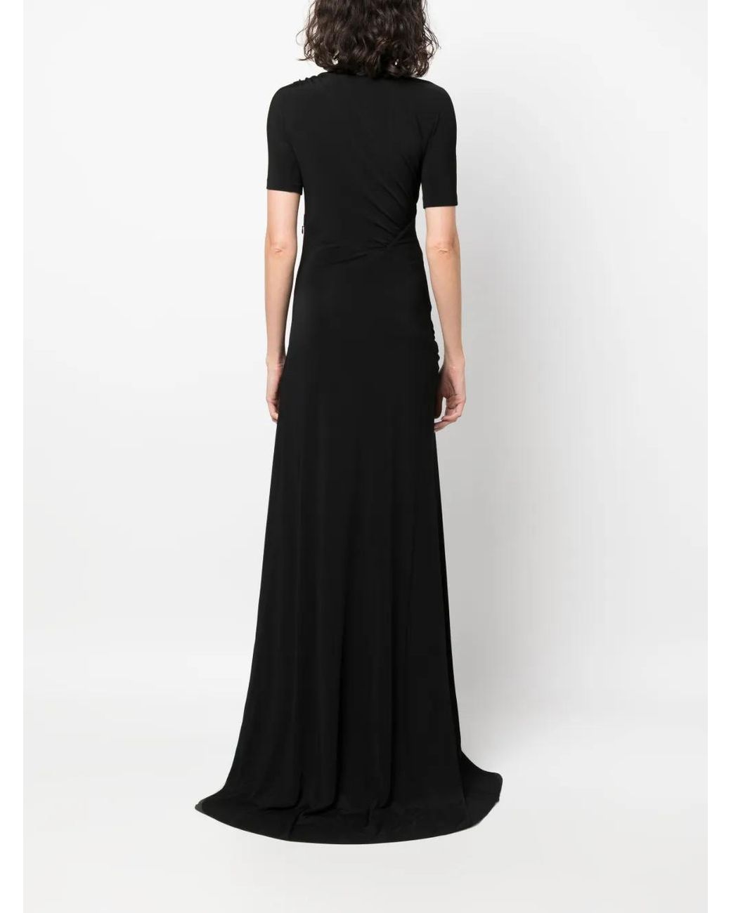 Robe Longue Froncée Givenchy en coloris Black