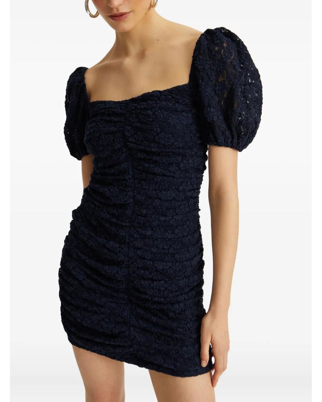 ROTATE BIRGER CHRISTENSEN Blue Lace Mini Dress
