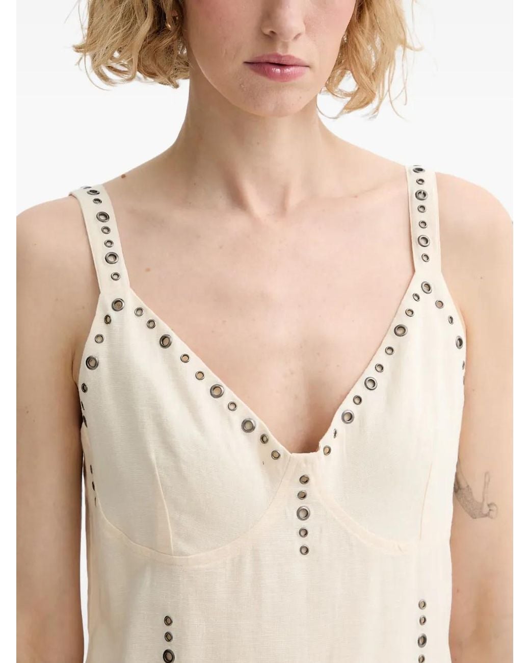 Rag & Bone Natural Aubrey Adjustable-Strap Maxi Dress