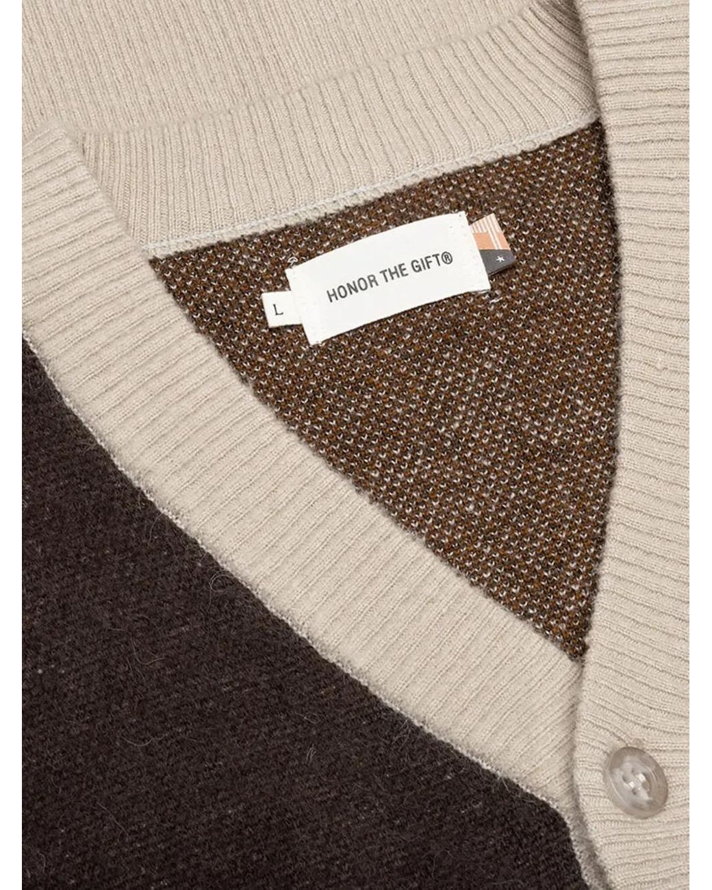 Honor The Gift Black Jacquard Wool Cardigan for men