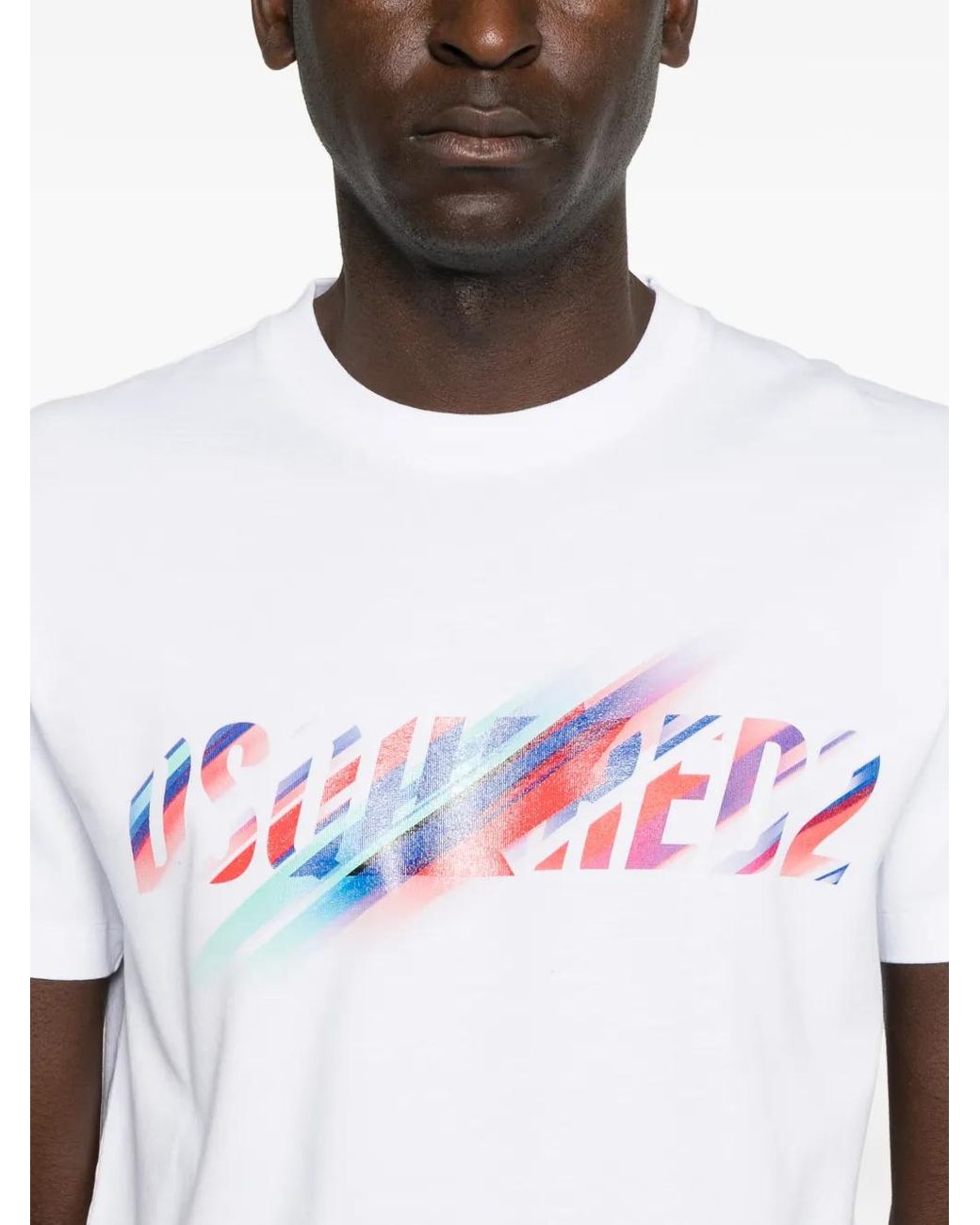 DSquared² White Short-Sleeve Logo-Print T-Shirt for men