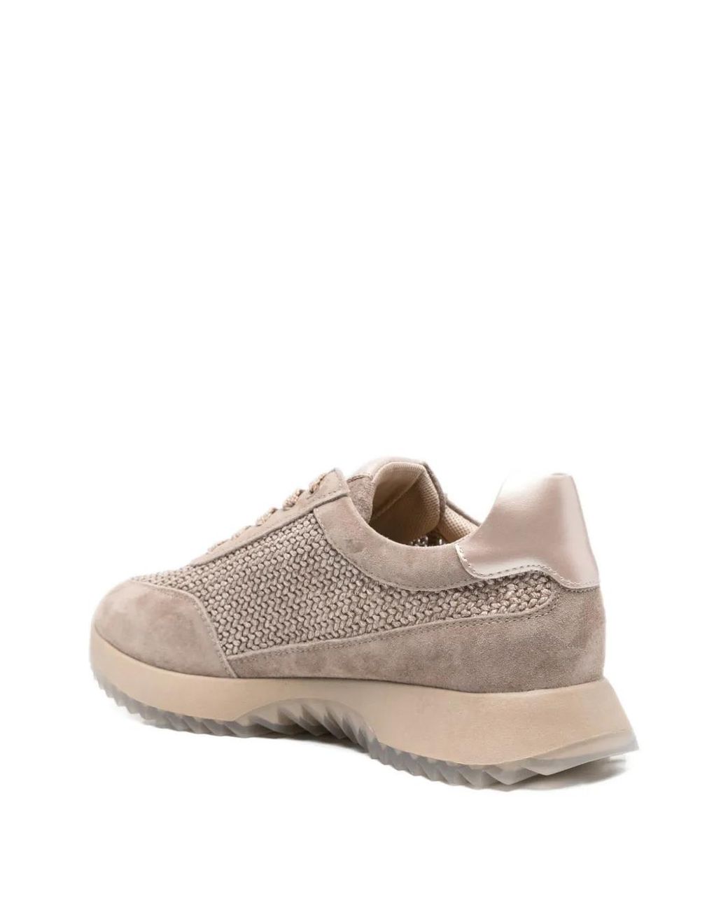 SERGIO MORETTI FIRENZE Natural Round-Toe Sneakers