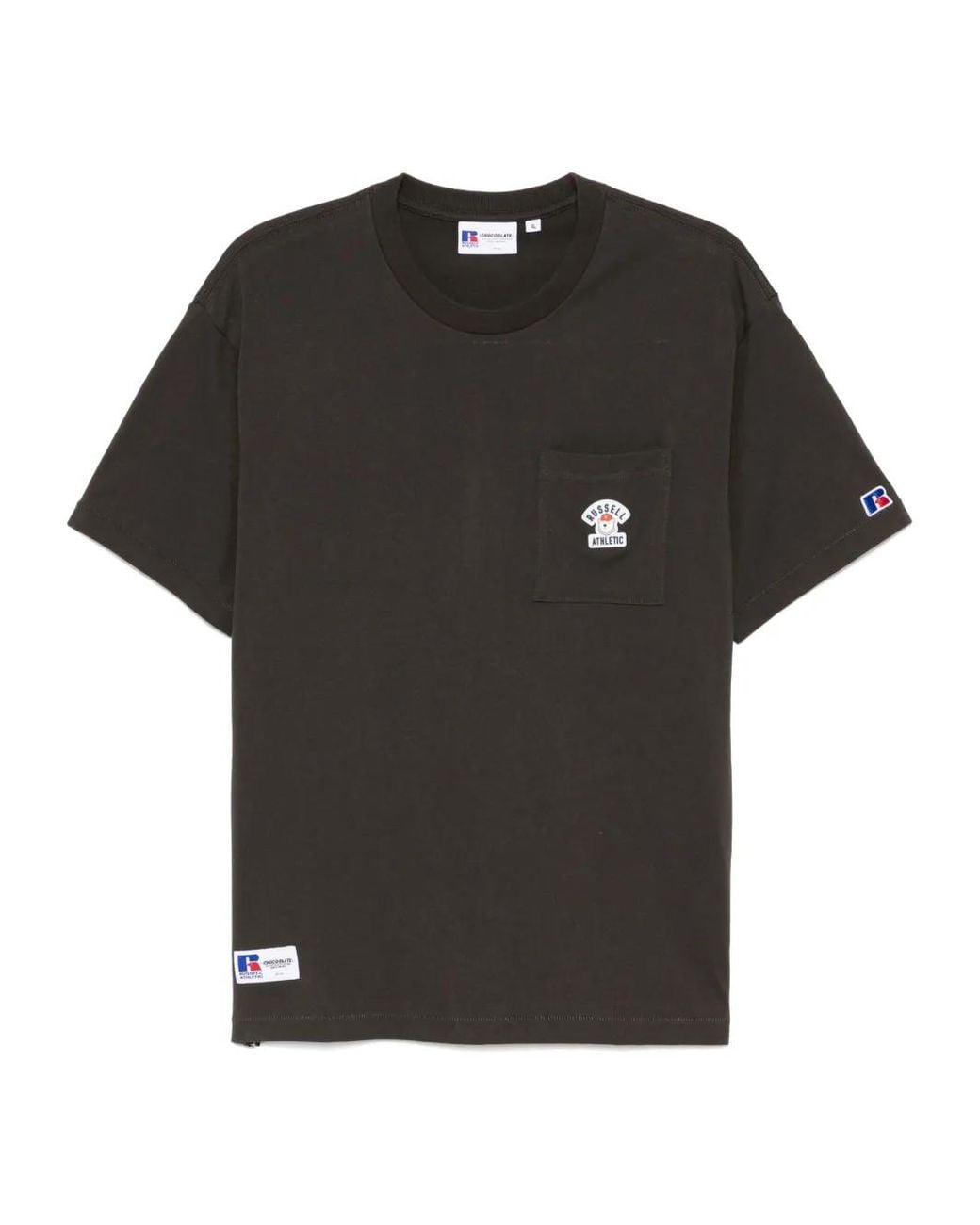 Chocoolate Black X Russell Athletic Logo-Patch T-Shirt for men