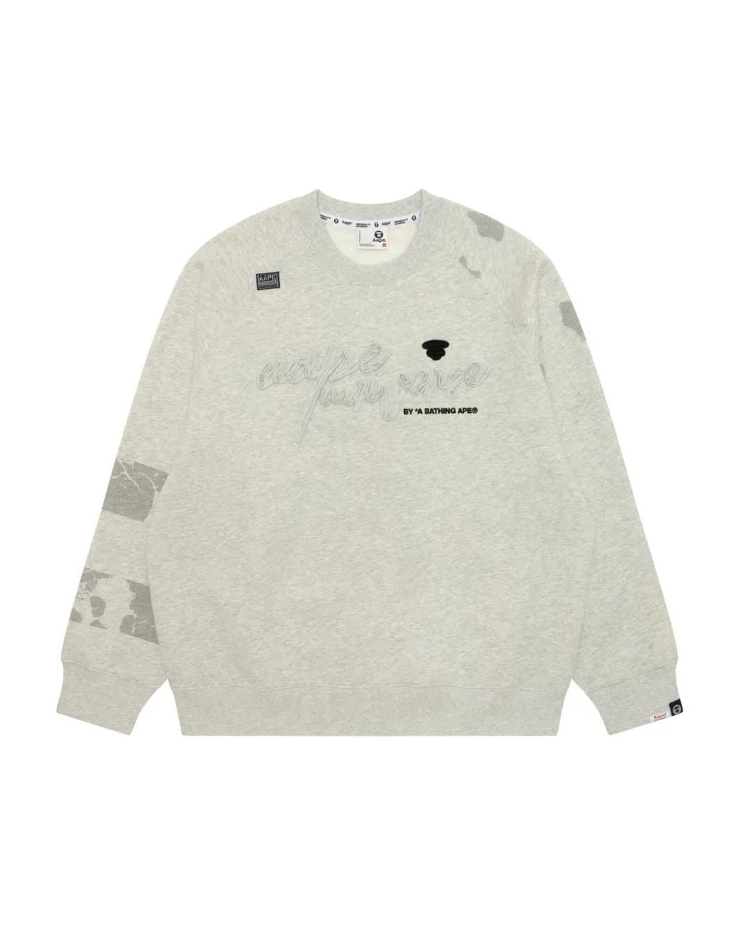 Aape By A Bathing Ape White Appliqué-Patch Sweatshirt for men