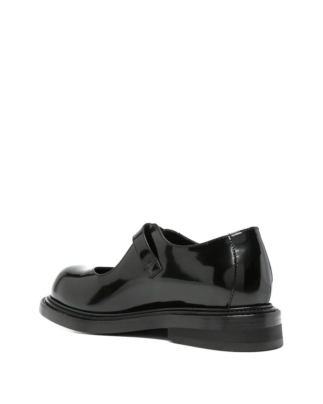 Moschino Black Leather Mary Jane Flats