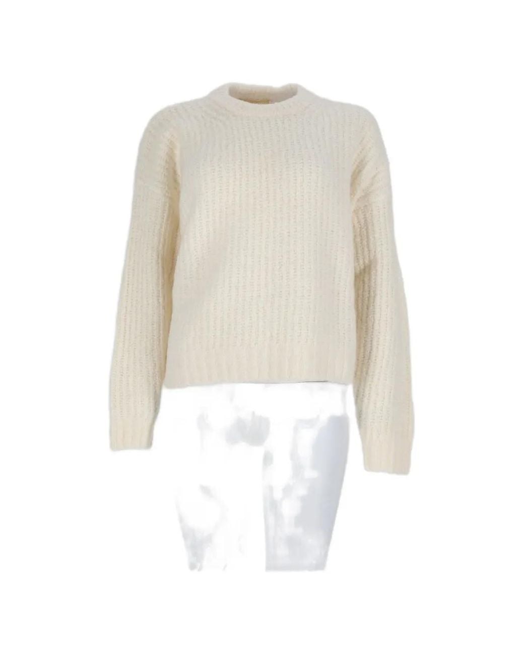 MICHAEL Michael Kors White Ribbed-Knit Sweater