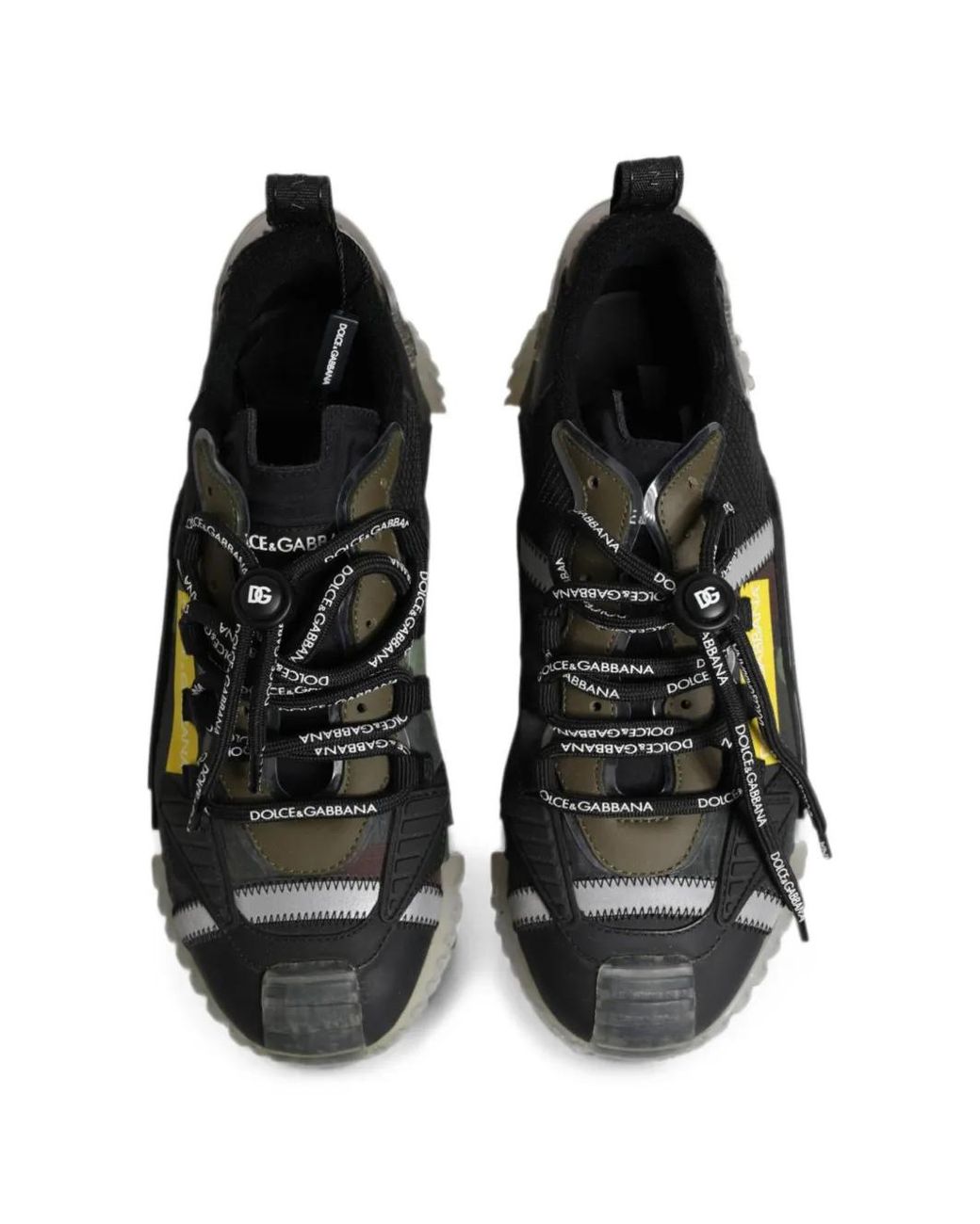Dolce & Gabbana Black Ns1 Camo-Print Sneakers for men