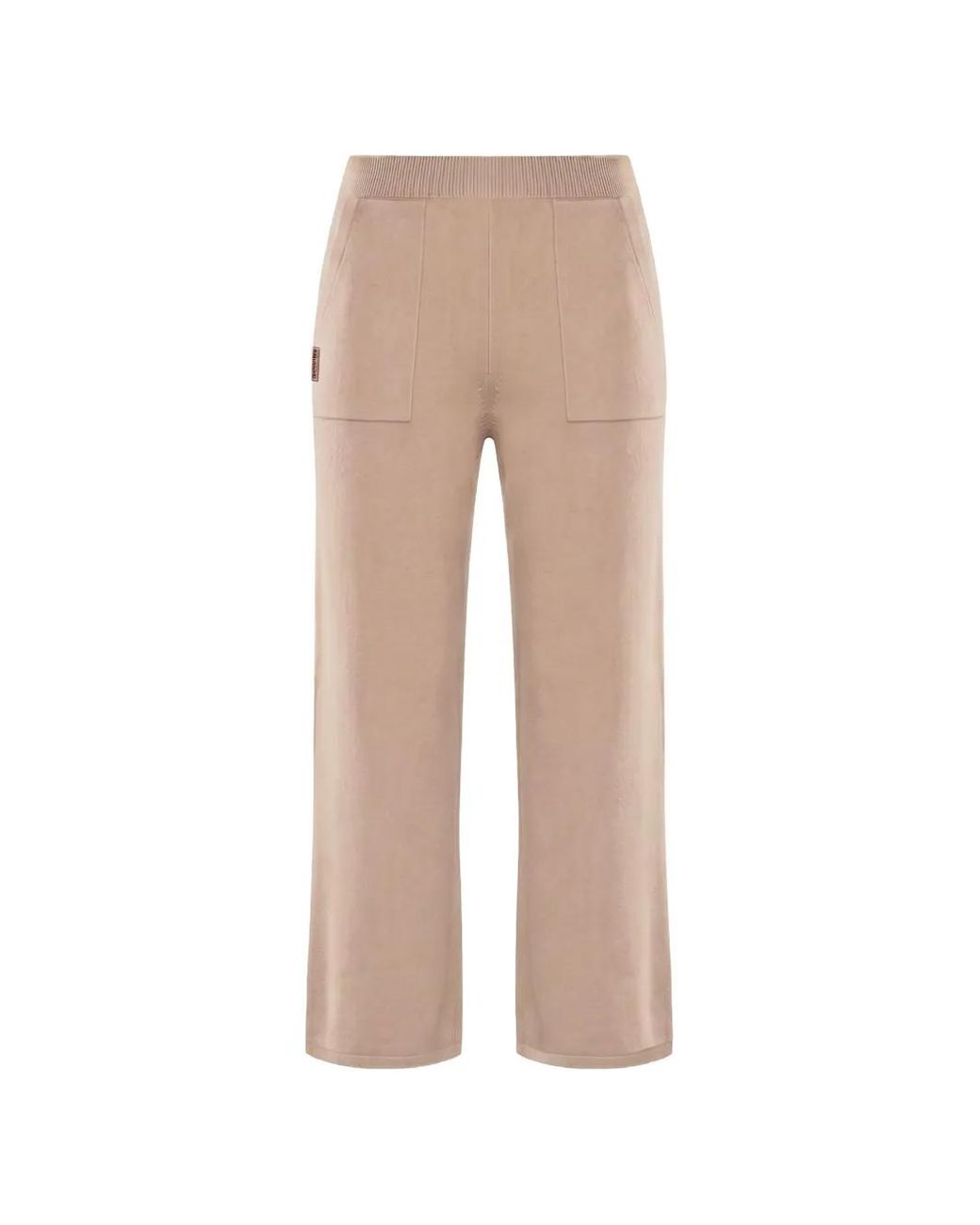 Moorer Natural Ribbed-Waistband Straight-Leg Trousers