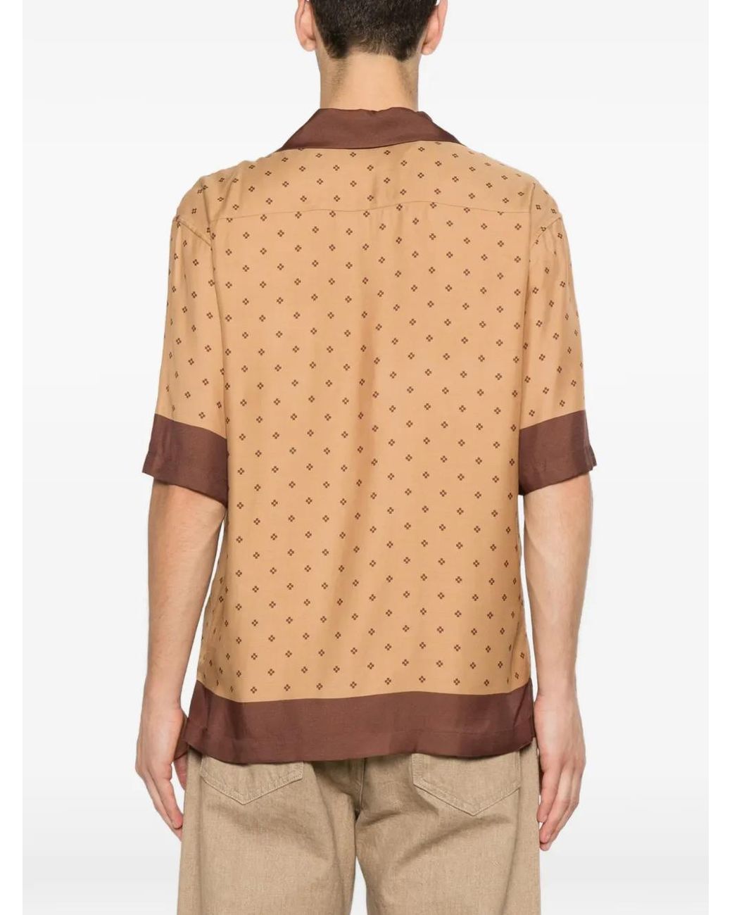 Sandro Natural Monogram-Pattern Shirt for men