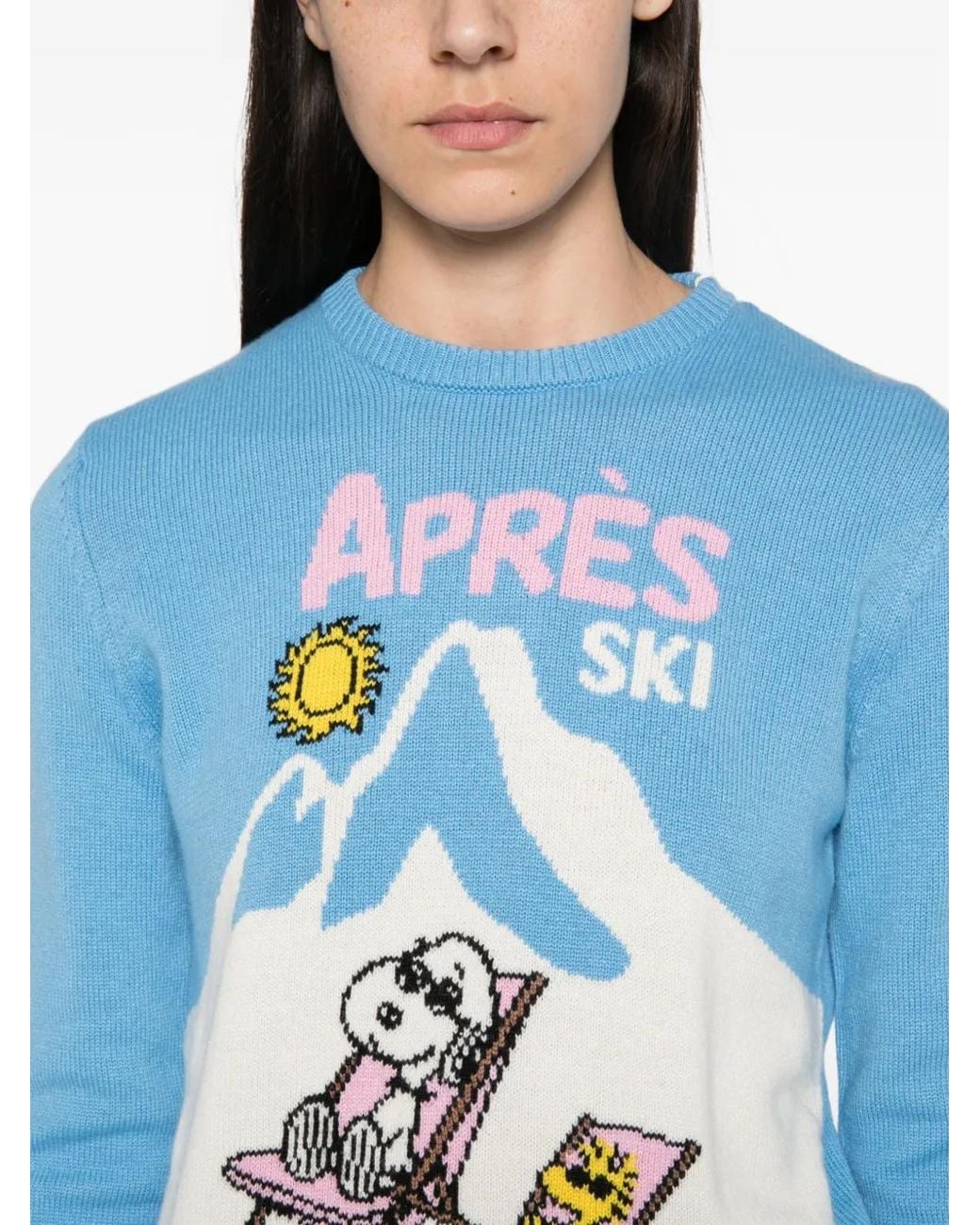 Mc2 Saint Barth Blue Après Ski Intarsia-Knit Sweater