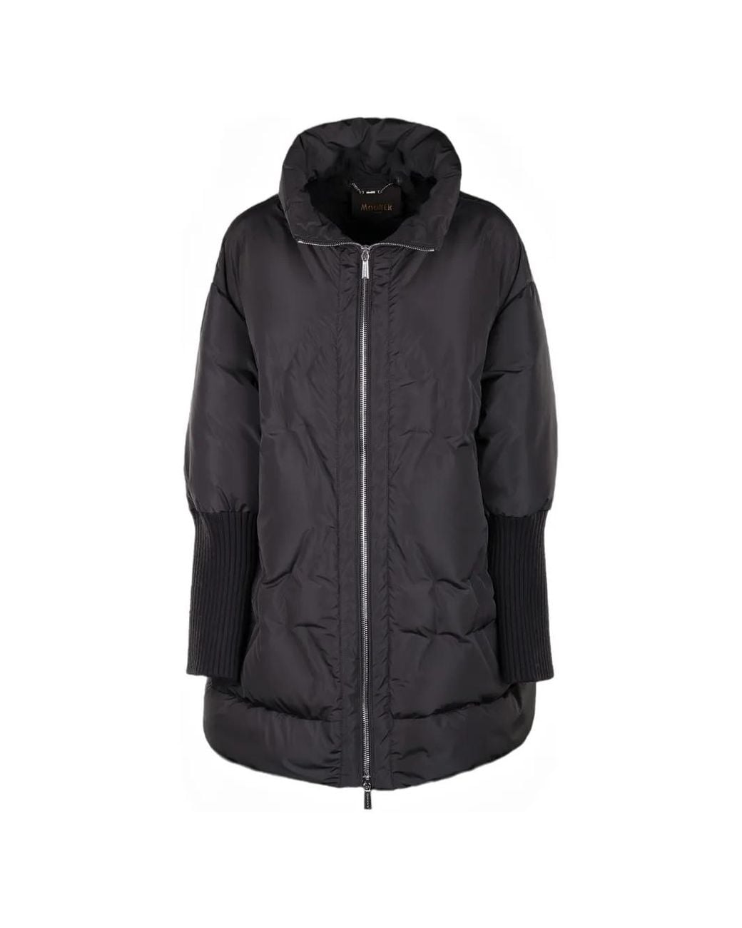 Moorer Blue Manteau Côtelé À Fermeture Zippée