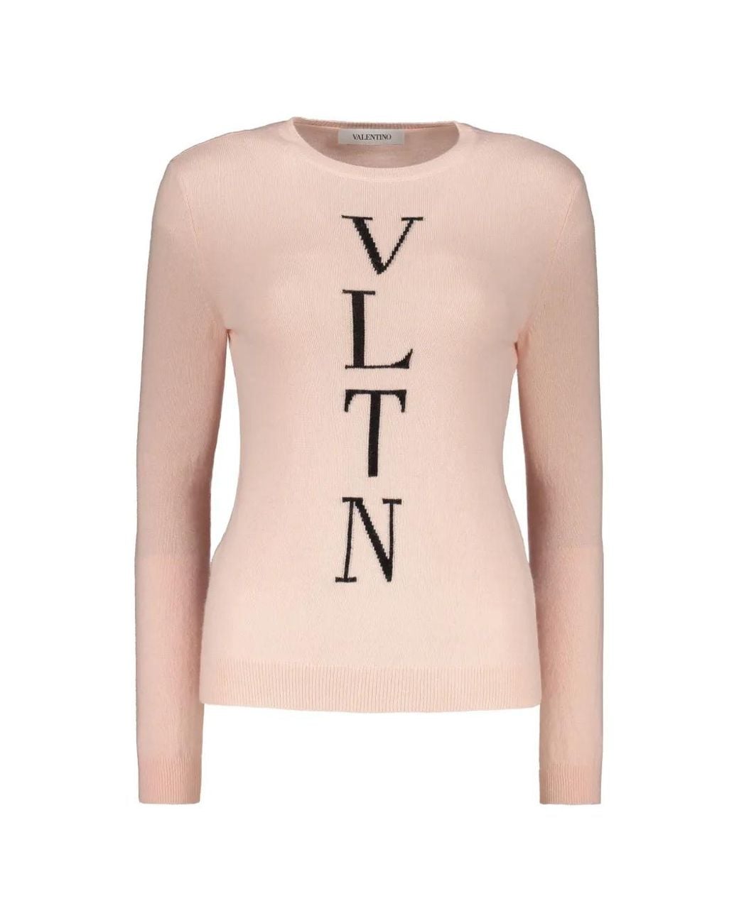 Valentino Garavani Pink Logo-Print Sweater