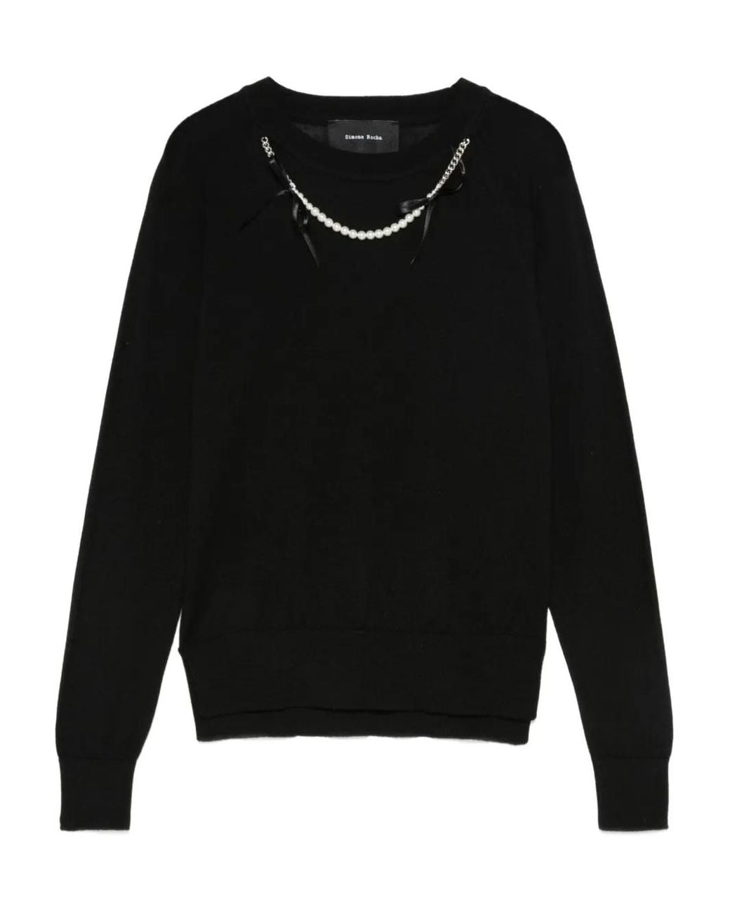 Pull À Ornements De Perles Simone Rocha en coloris Black