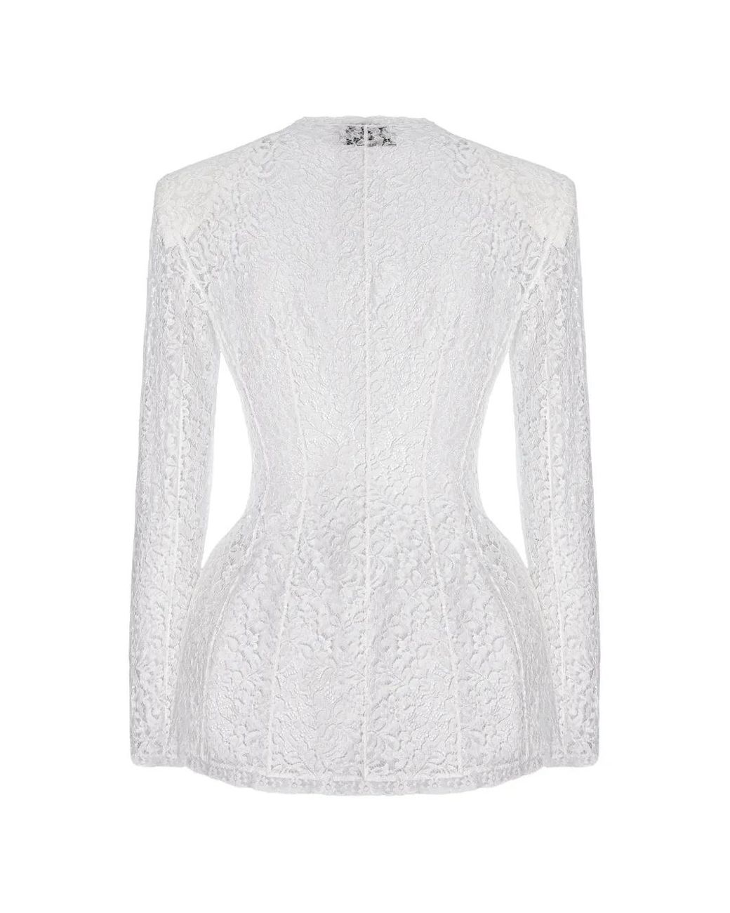 SEEN USERS White Trousseau Lace Blazer