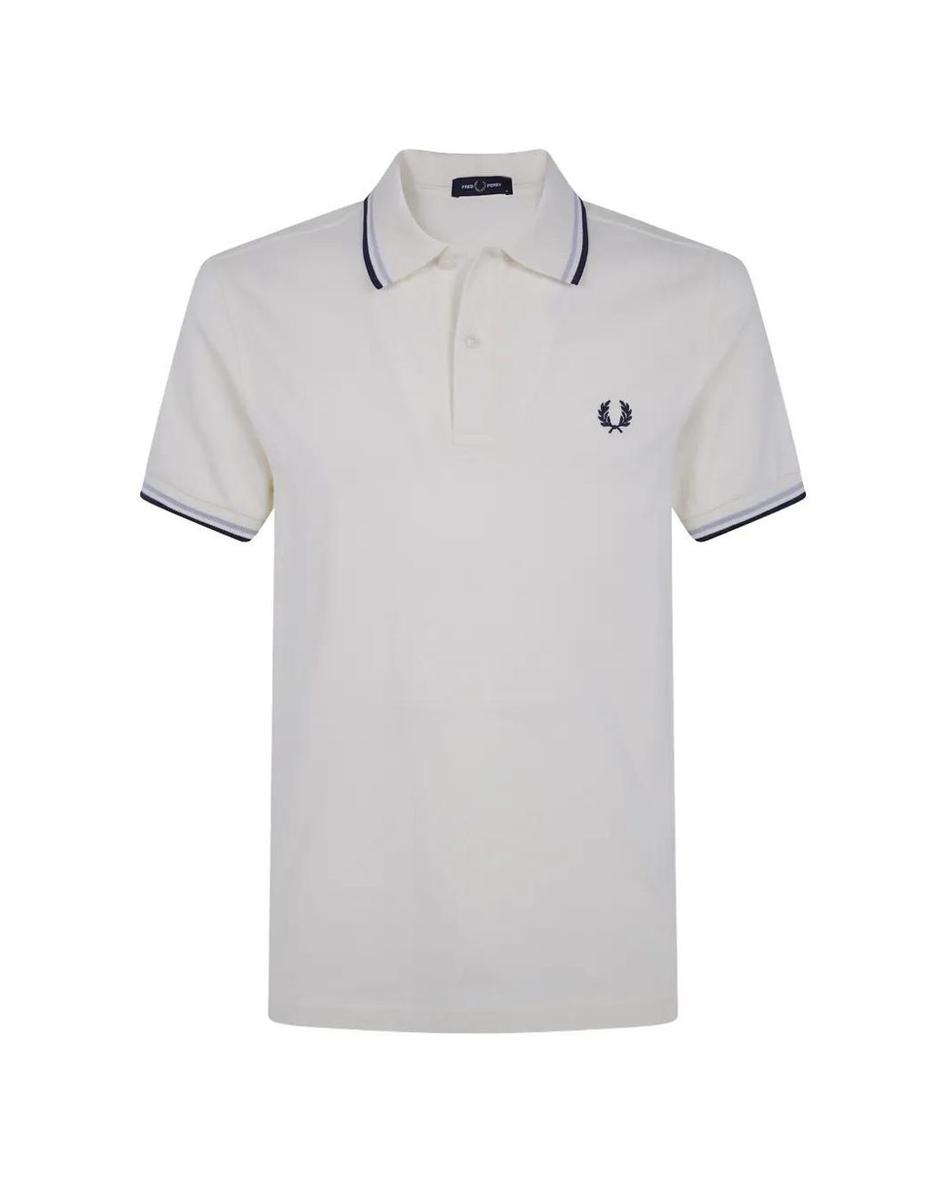 Fred Perry Gray Embroidered-Logo Polo Shirt for men