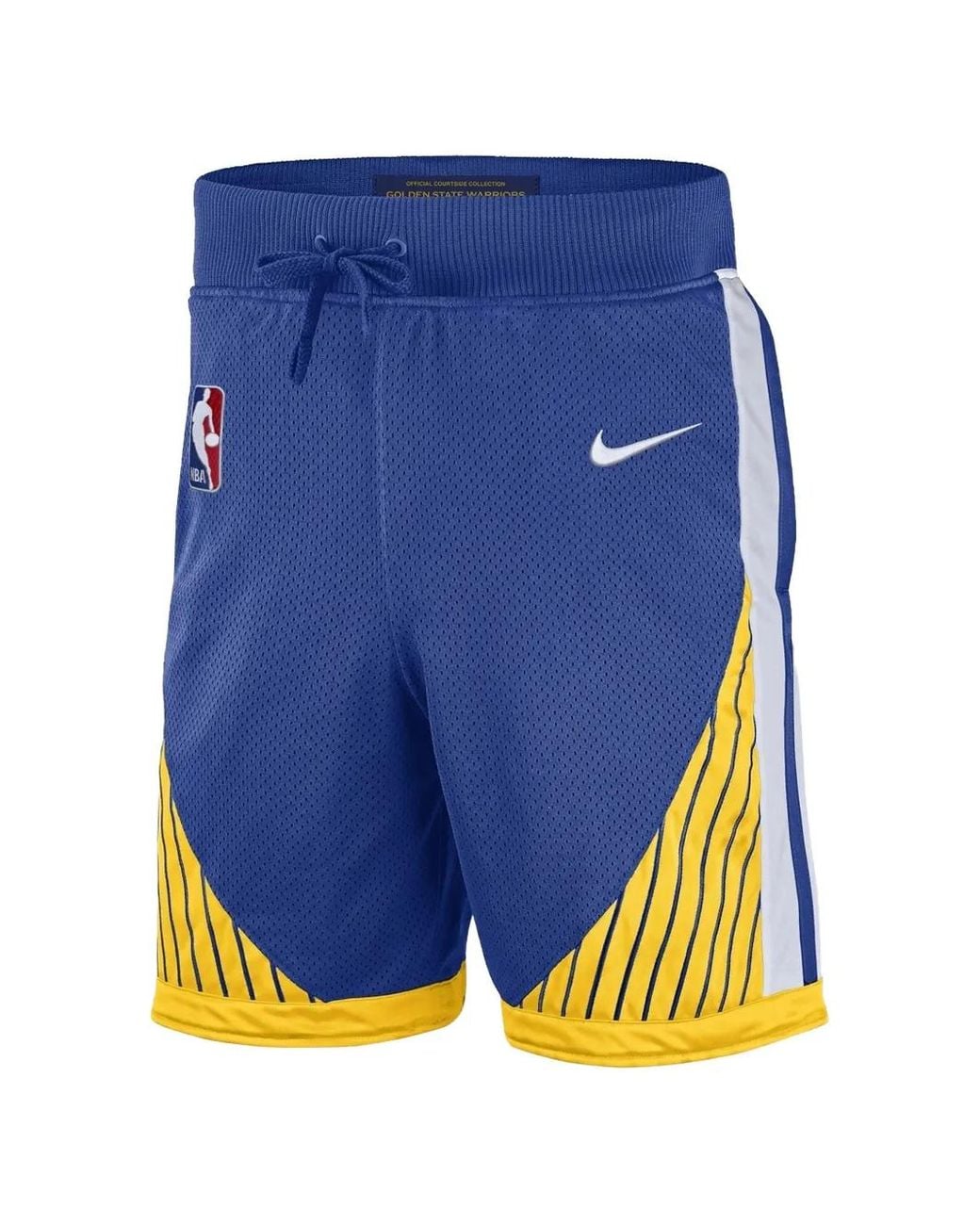 Nike Blue X Nba Golden State Warriors Courtside Icon Drawstring Track Shorts for men