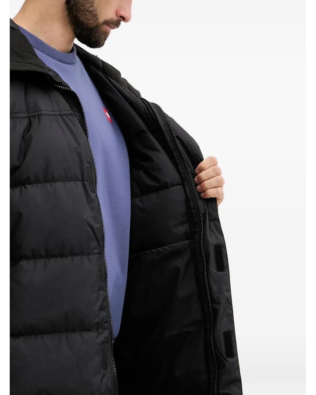 The North Face Black Nuptse Hooded Padded Coat for men