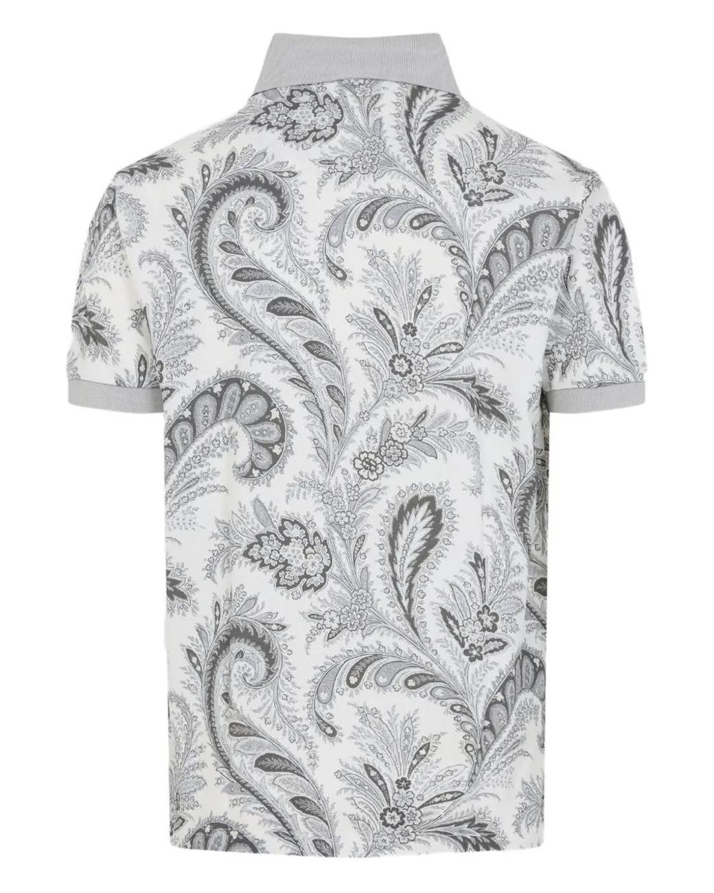 Etro Gray Rome Polo for men