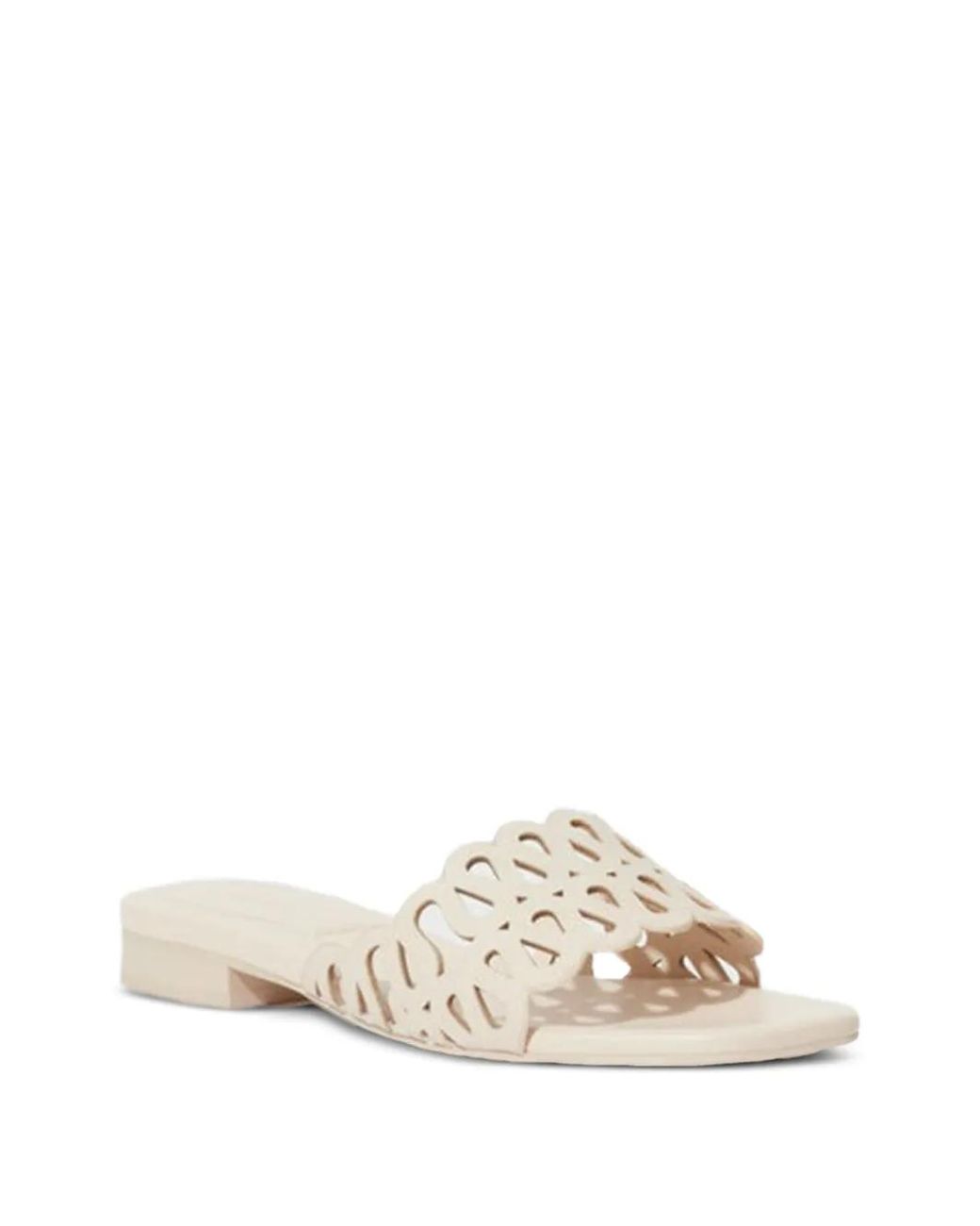 Jonathan Simkhai White Scalloped Sandals
