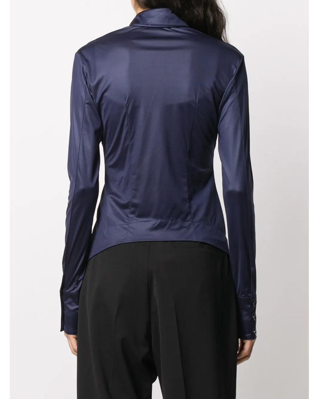 Ambush Blue Fitted Long-Sleeve Shirt