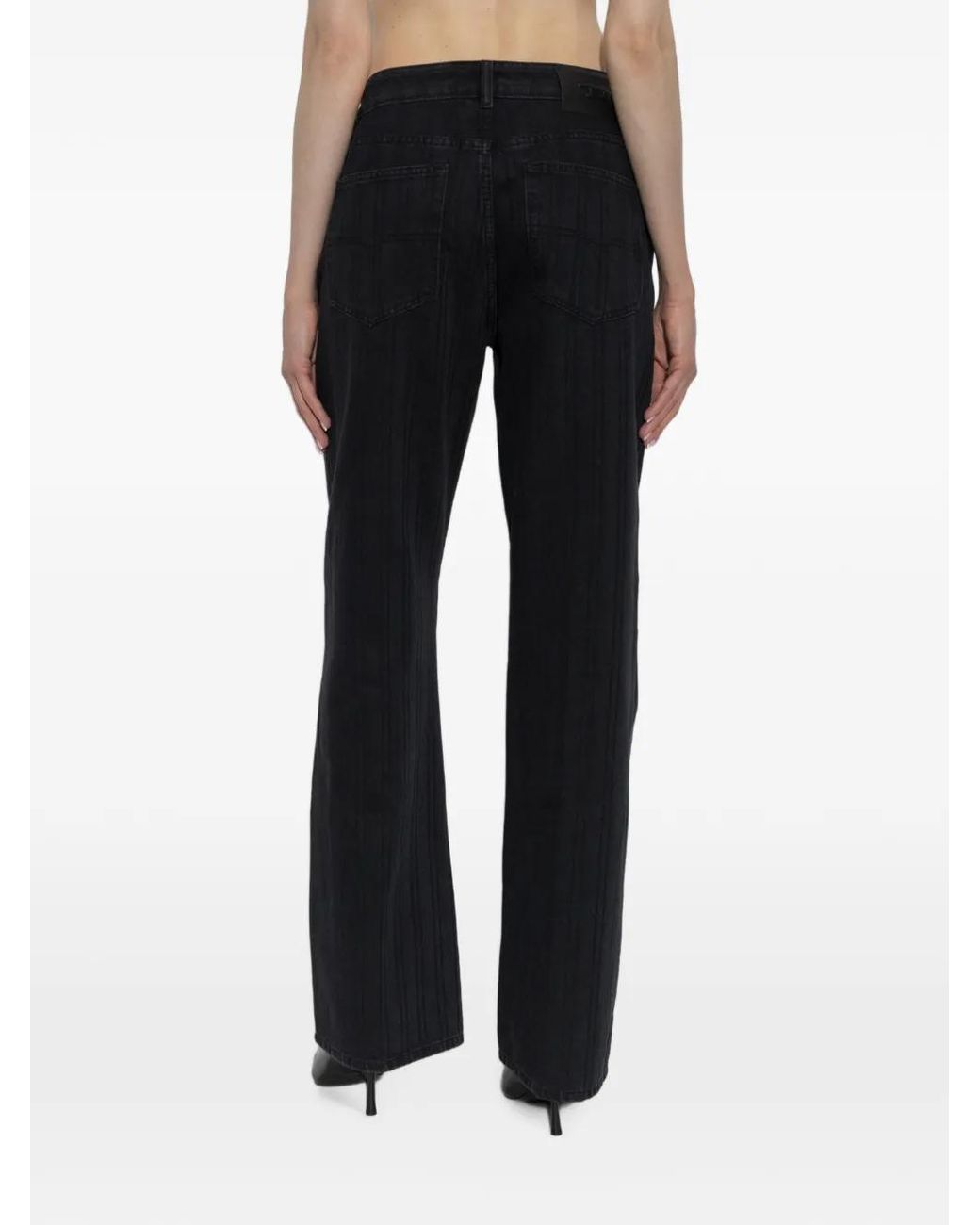 DIESEL Black 1971 D-Sent Pinstripe-Pattern Jeans