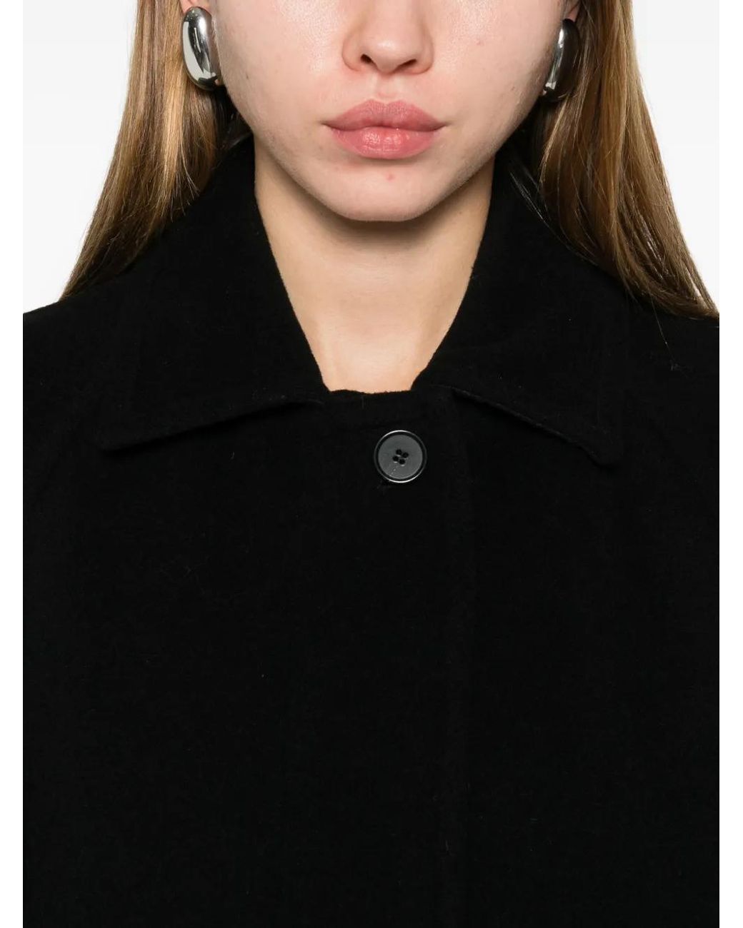 Filippa K Black Single-Breasted Coat