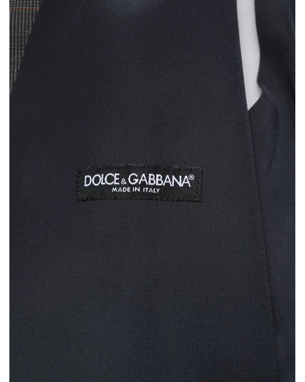 Dolce & Gabbana Gray Checkered-Pattern V-Neck Waistcoat for men
