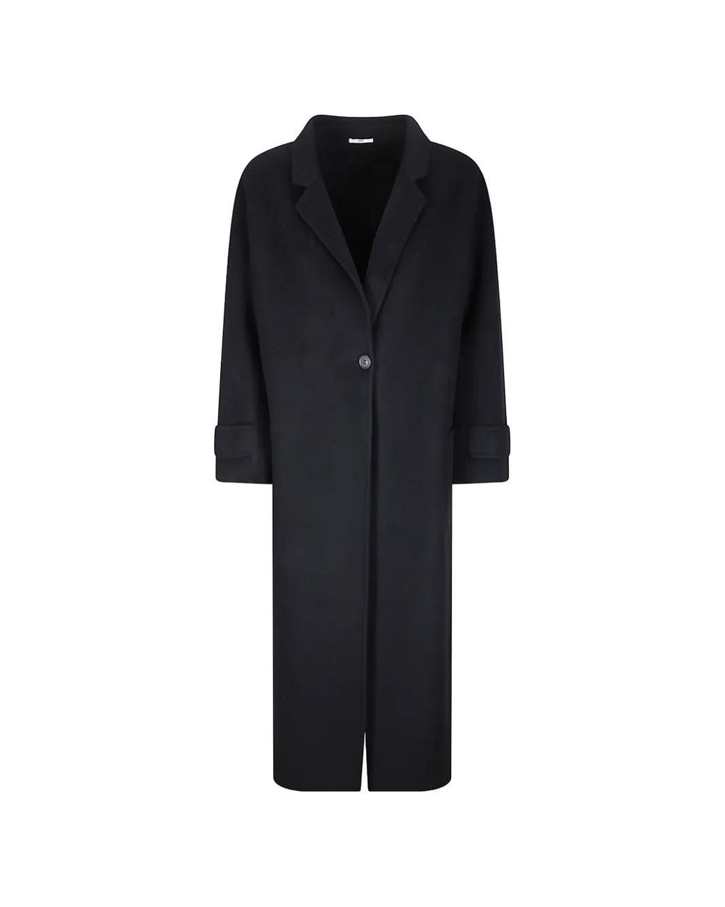 #MSM Black Single-Breasted Wool Coat