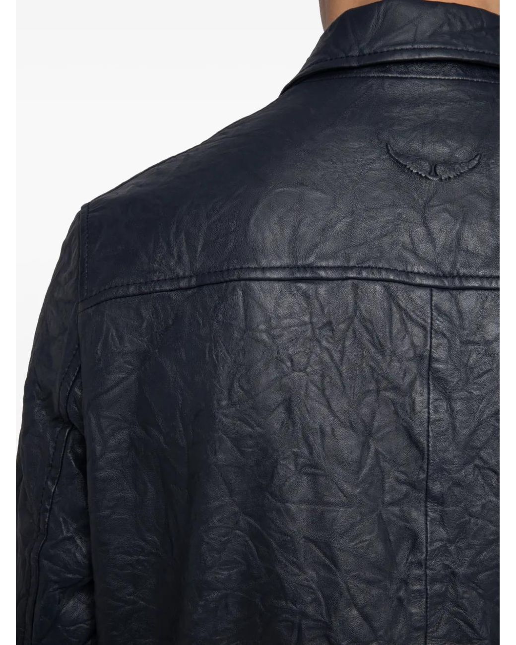 Zadig & Voltaire Blue Loumy Leather Jacket for men