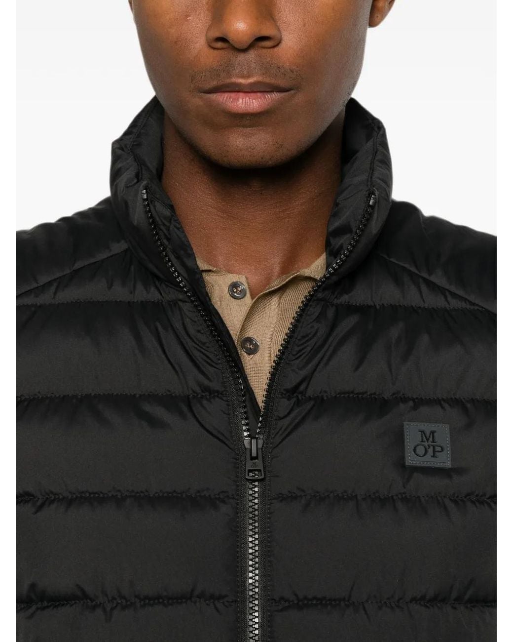 Marc O' Polo Black Gilet À Patch Logo for men
