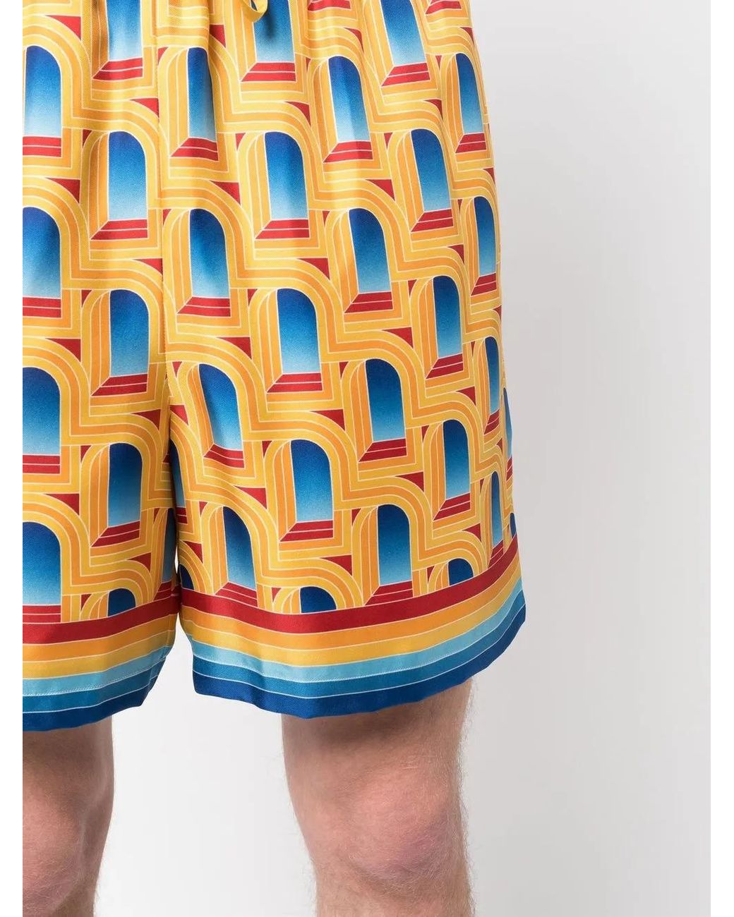 Casablanca Orange L'Arche De Jour Silk Shorts for men