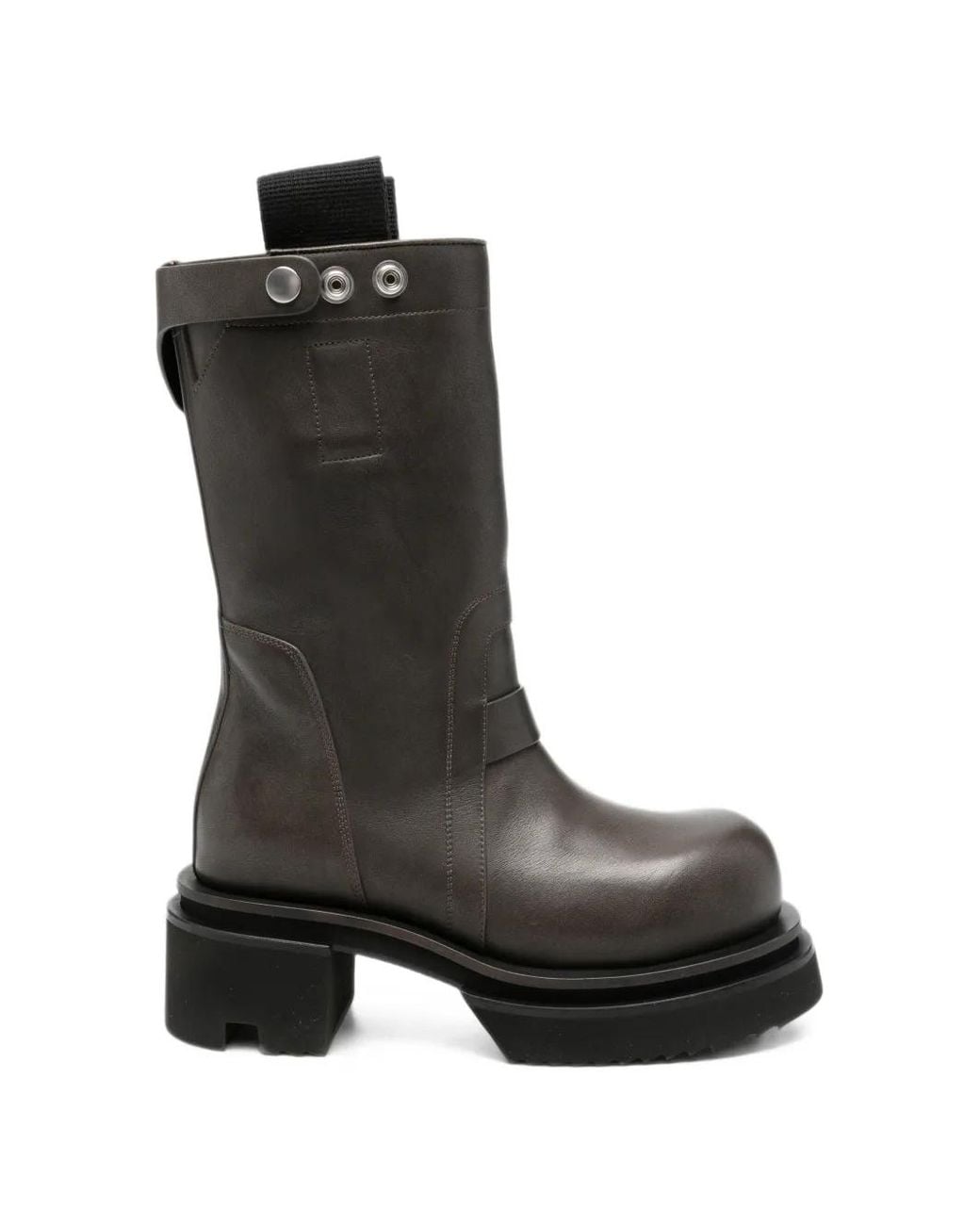 Rick Owens Black Stud-Embellished Platform Boots