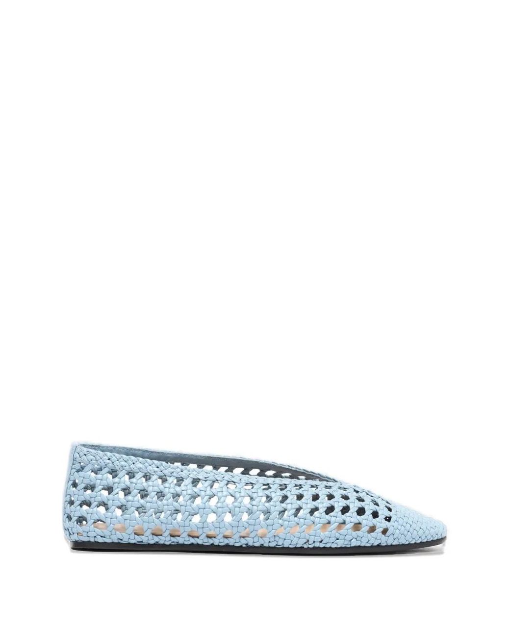 Scarosso Blue Ella Woven Ballet Flats
