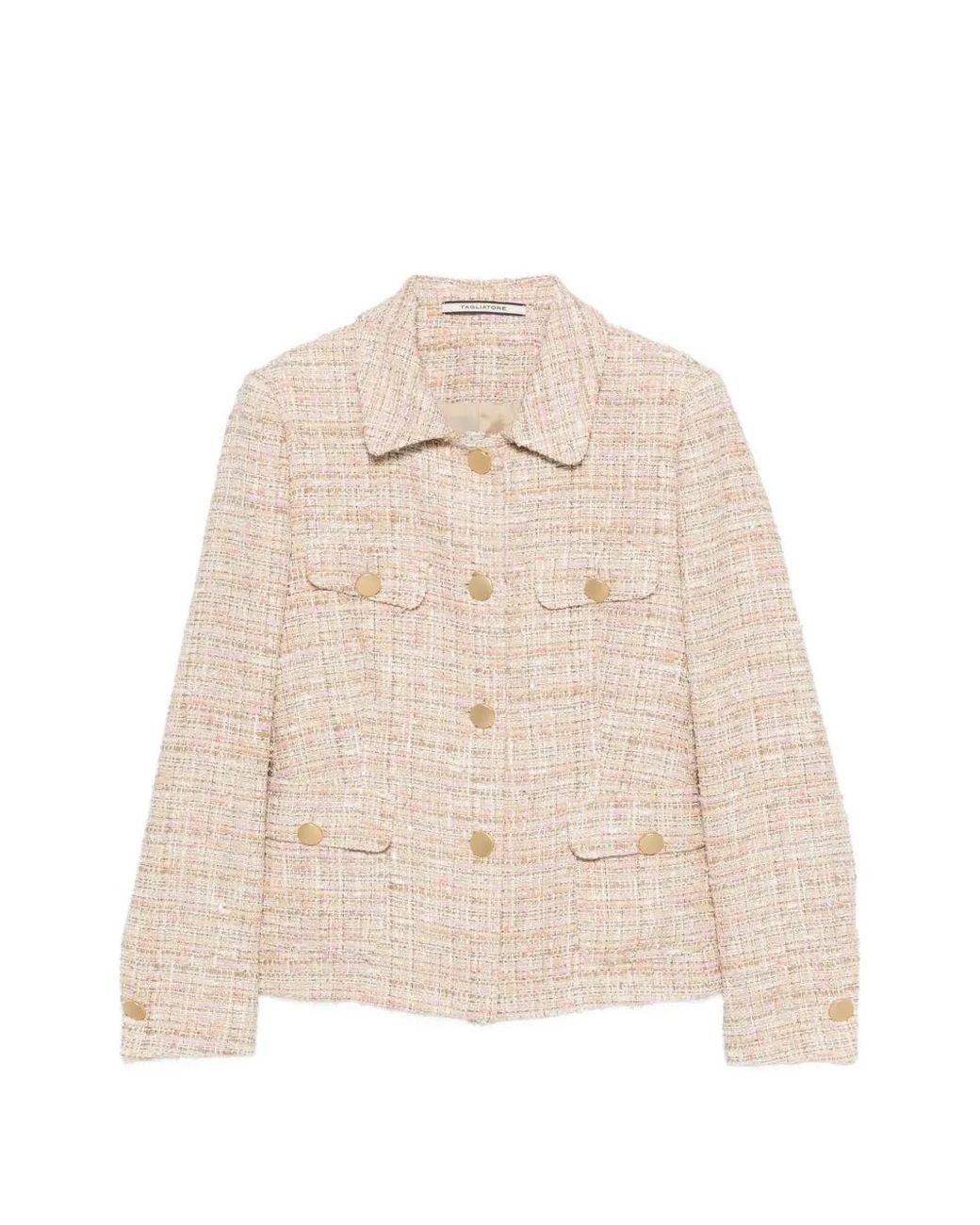 Veste India À Poche Boutonnée Tagliatore en coloris Natural