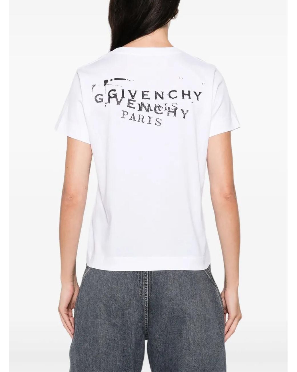 Givenchy White Fitted Crew-Neck T-Shirt