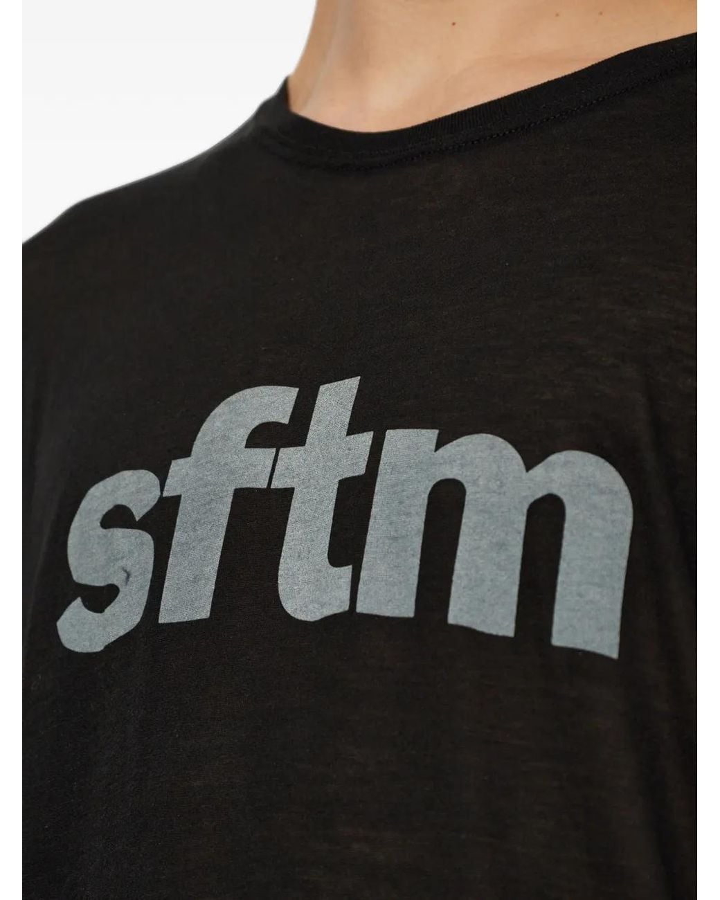 Song For The Mute Black Logo-Print T-Shirt for men