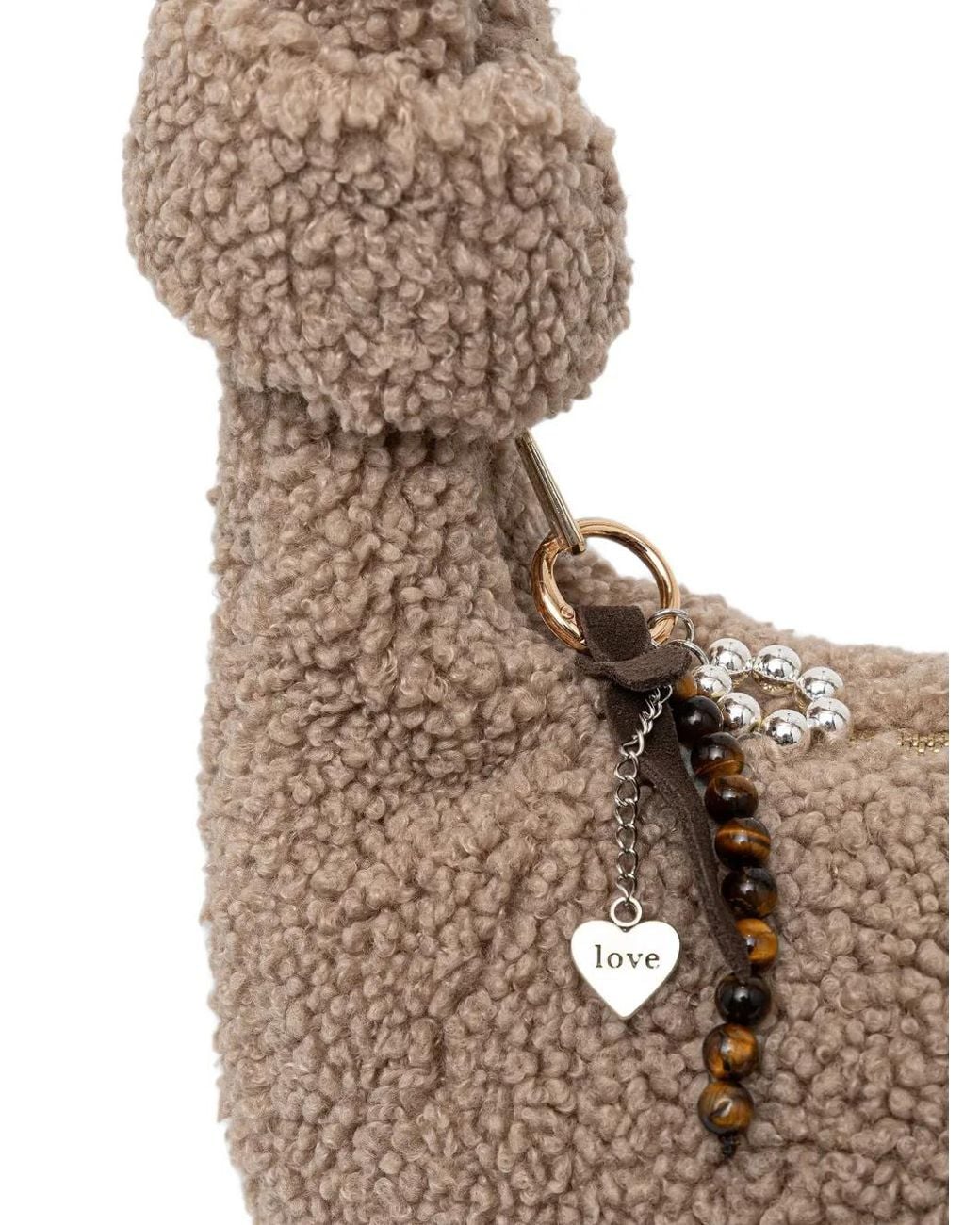 Mos Mosh Natural Mmcia Fleece-Texture Shoulder Bag