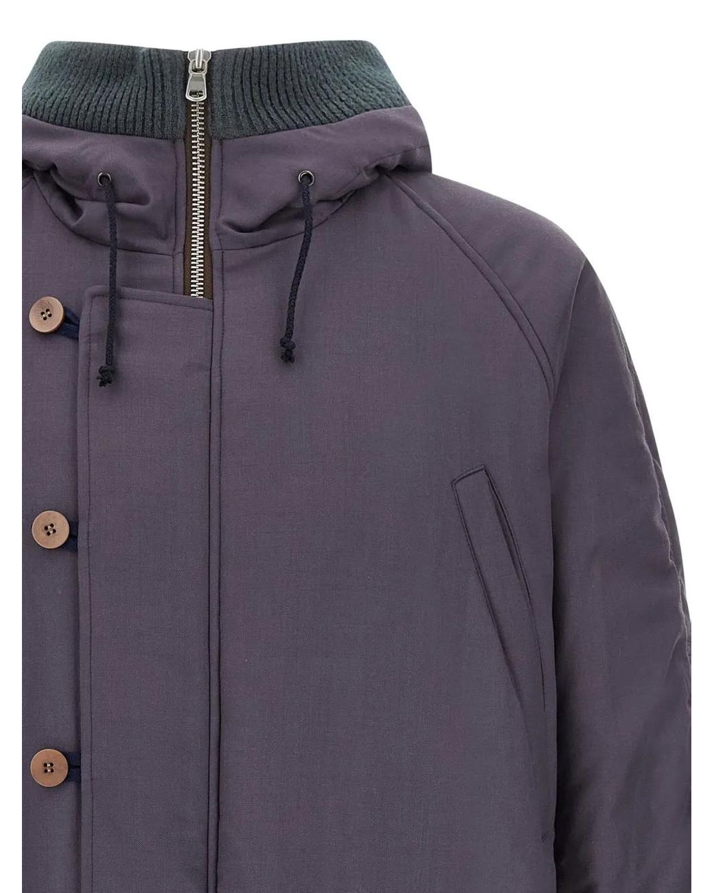 Magliano Blue 3/4 Kenny Hooded Jacket for men