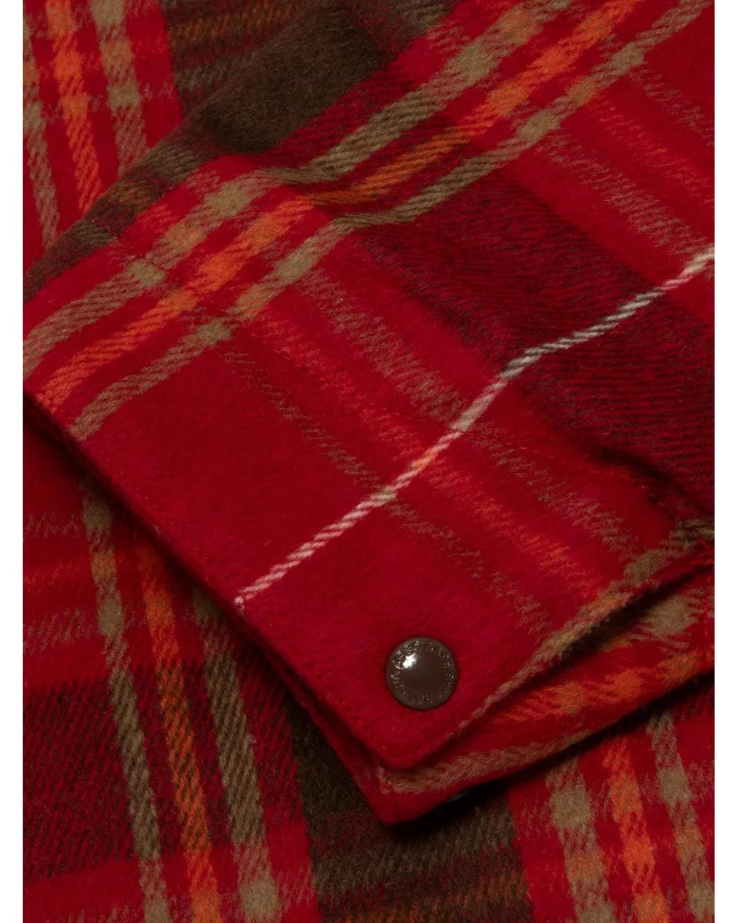 Aape By A Bathing Ape Red Plaid Zip Jacket for men