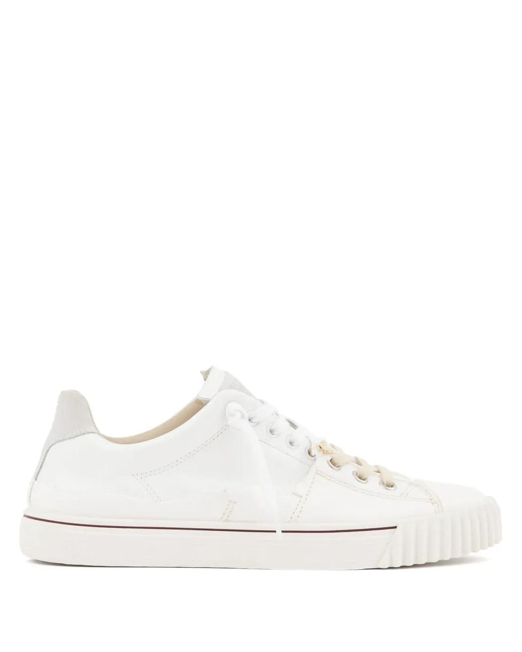 Maison Margiela White New Evolution Leather Sneakers for men