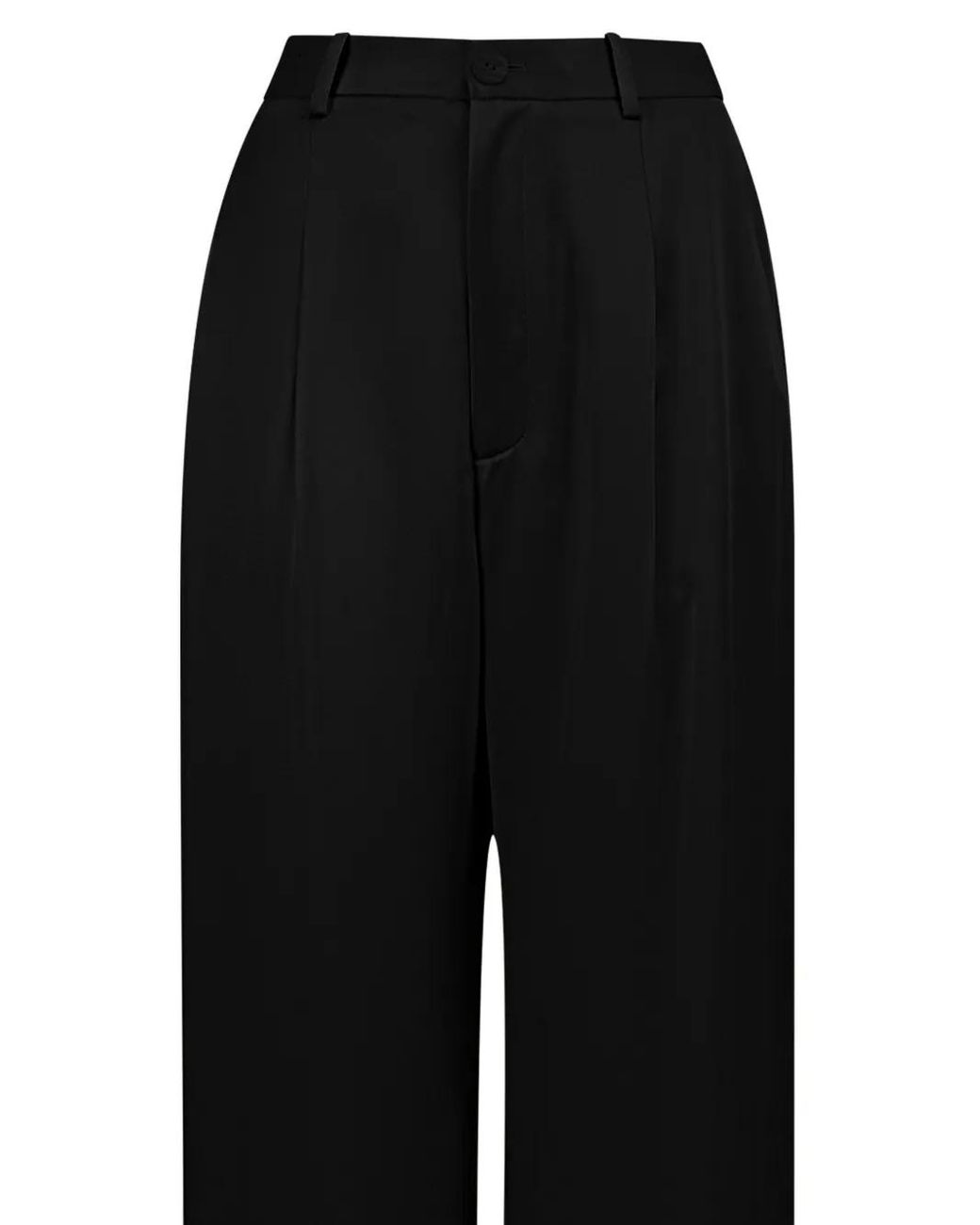 LAPOINTE Black Pleated-Front Trousers