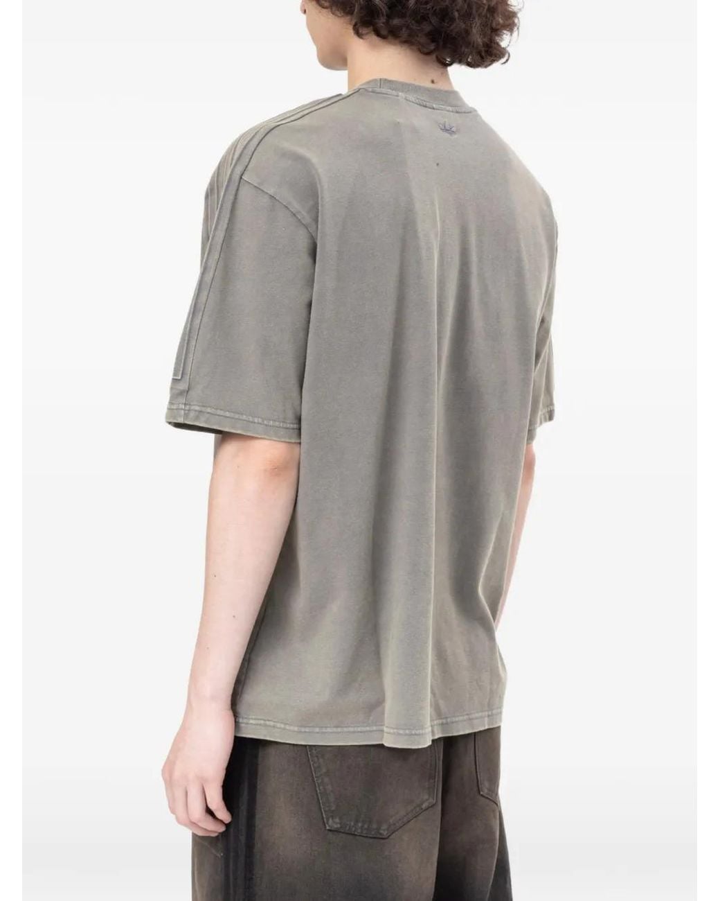 Adidas Gray X Avavav Embossed-Logo T-Shirt for men