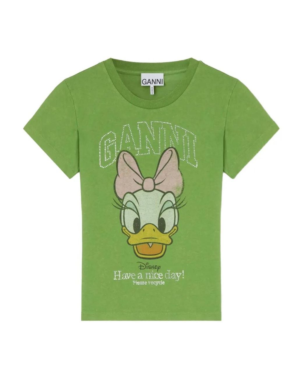 Ganni Green X Disney Daisy Duck Baby Fit T-Shirt