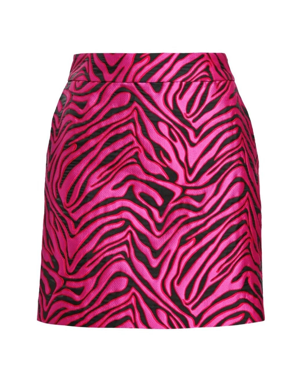 Essentiel Antwerp Pink Kinley Zebra-Motif Jacquard A-Line Mini Skirt